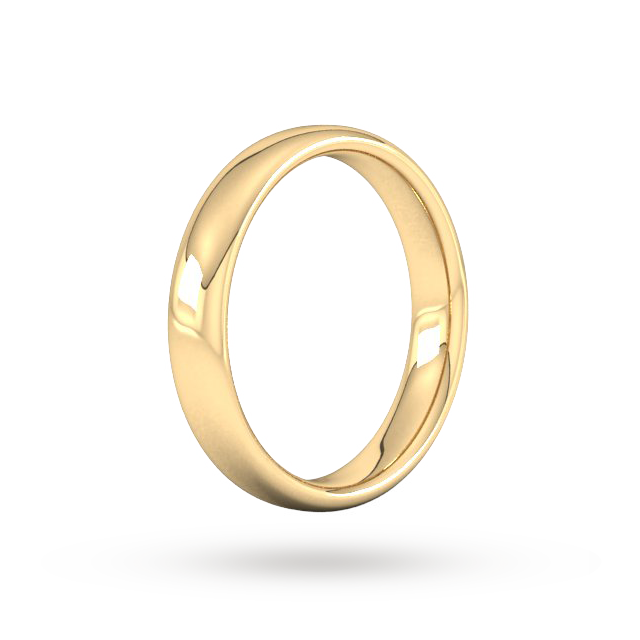 Goldsmiths 8mm D Shape Standard Milgrain Edge Wedding Ring In 18 Carat Yellow Gold