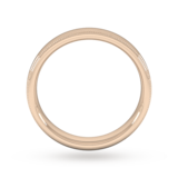Goldsmiths 4mm D Shape Standard Milgrain Edge Wedding Ring In 18 Carat Rose Gold