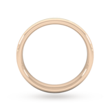 Goldsmiths 4mm Slight Court Standard Matt Finish With Double Grooves Wedding Ring In 9 Carat Rose Gold