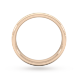 Goldsmiths 4mm Slight Court Heavy Matt Finish With Double Grooves Wedding Ring In 9 Carat Rose Gold