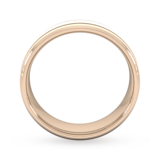 Goldsmiths 7mm Slight Court Extra Heavy Matt Finish With Double Grooves Wedding Ring In 9 Carat Rose Gold - Ring Size Y