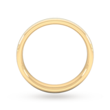 Goldsmiths 4mm Slight Court Extra Heavy Matt Finish With Double Grooves Wedding Ring In 18 Carat Yellow Gold