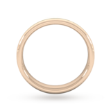 Goldsmiths 4mm Slight Court Extra Heavy Matt Finish With Double Grooves Wedding Ring In 18 Carat Rose Gold - Ring Size Q