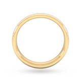 Goldsmiths 4mm Flat Court Heavy Matt Finish With Double Grooves Wedding Ring In 9 Carat Yellow Gold - Ring Size G