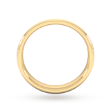 Goldsmiths 4mm Slight Court Heavy Polished Chamfered Edges With Matt Centre Wedding Ring In 9 Carat Yellow Gold - Ring Size P