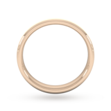 Goldsmiths 4mm Slight Court Heavy Polished Chamfered Edges With Matt Centre Wedding Ring In 9 Carat Rose Gold - Ring Size P