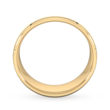 Goldsmiths 8mm Slight Court Heavy Polished Chamfered Edges With Matt Centre Wedding Ring In 18 Carat Yellow Gold