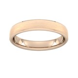 Goldsmiths 4mm Slight Court Extra Heavy Polished Chamfered Edges With Matt Centre Wedding Ring In 18 Carat Rose Gold