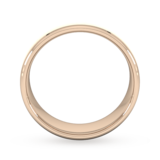 Goldsmiths 7mm Flat Court Heavy Polished Chamfered Edges With Matt Centre Wedding Ring In 18 Carat Rose Gold