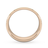 Goldsmiths 7mm Traditional Court Heavy Polished Chamfered Edges With Matt Centre Wedding Ring In 9 Carat Rose Gold