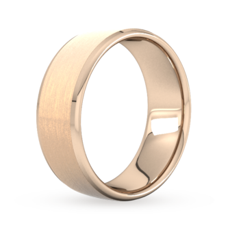 Goldsmiths 8mm Traditional Court Heavy Polished Chamfered Edges With Matt Centre Wedding Ring In 18 Carat Rose Gold Goldsmiths 8mm Traditional Court Heavy Polished Chamfered Edges With Matt Centre Wedding Ring In 18 Carat Rose Gold