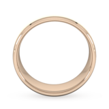 Goldsmiths 8mm Traditional Court Heavy Polished Chamfered Edges With Matt Centre Wedding Ring In 18 Carat Rose Gold