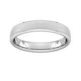 Goldsmiths 4mm Traditional Court Heavy Polished Chamfered Edges With Matt Centre Wedding Ring In 950  Palladium - Ring Size X