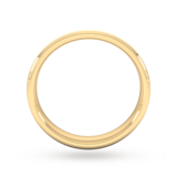 Goldsmiths 4mm D Shape Heavy Polished Chamfered Edges With Matt Centre Wedding Ring In 9 Carat Yellow Gold - Ring Size Y