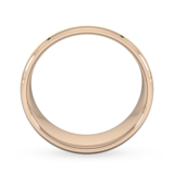 Goldsmiths 8mm D Shape Standard Polished Chamfered Edges With Matt Centre Wedding Ring In 9 Carat Rose Gold - Ring Size R
