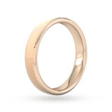 Goldsmiths 4mm D Shape Heavy Polished Chamfered Edges With Matt Centre Wedding Ring In 9 Carat Rose Gold