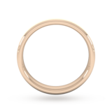 Goldsmiths 4mm D Shape Heavy Polished Chamfered Edges With Matt Centre Wedding Ring In 9 Carat Rose Gold