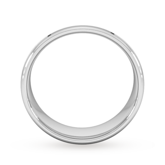 Goldsmiths 7mm D Shape Standard Polished Chamfered Edges With Matt Centre Wedding Ring In Platinum Goldsmiths 7mm D Shape Standard Polished Chamfered Edges With Matt Centre Wedding Ring In Platinum