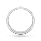 Goldsmiths 4mm Slight Court Standard Vertical Lines Wedding Ring In Platinum - Ring Size P