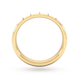 Goldsmiths 4mm D Shape Standard Vertical Lines Wedding Ring In 18 Carat Yellow Gold - Ring Size X
