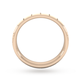 Goldsmiths 4mm D Shape Standard Vertical Lines Wedding Ring In 18 Carat Rose Gold