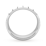 Goldsmiths 7mm D Shape Standard Vertical Lines Wedding Ring In Platinum - Ring Size P