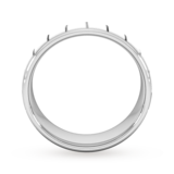 Goldsmiths 7mm D Shape Standard Vertical Lines Wedding Ring In 950  Palladium