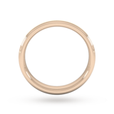 Goldsmiths 4mm Slight Court Extra Heavy Matt Centre With Grooves Wedding Ring In 9 Carat Rose Gold