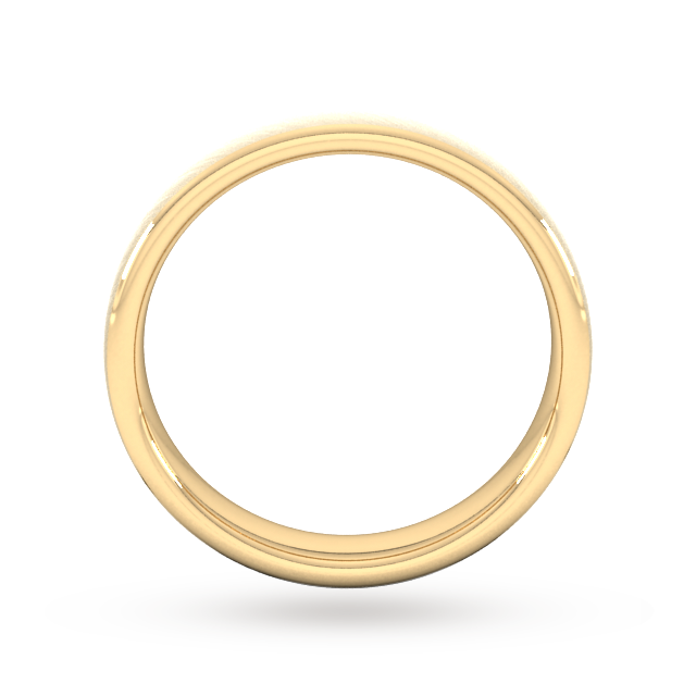 Goldsmiths 4mm Slight Court Extra Heavy Diagonal Matt Finish Wedding Ring In 9 Carat Yellow Gold - Ring Size Q