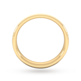 Goldsmiths 4mm Slight Court Extra Heavy Diagonal Matt Finish Wedding Ring In 9 Carat Yellow Gold - Ring Size Q