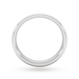 Goldsmiths 4mm Slight Court Heavy Diagonal Matt Finish Wedding Ring In 18 Carat White Gold - Ring Size I