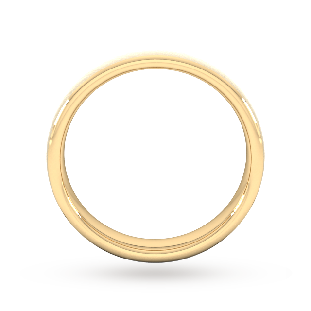 Goldsmiths 4mm Slight Court Standard Diagonal Matt Finish Wedding Ring In 18 Carat Yellow Gold - Ring Size P