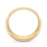 Goldsmiths 8mm Slight Court Heavy Diagonal Matt Finish Wedding Ring In 18 Carat Yellow Gold - Ring Size Q