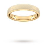 Goldsmiths 4mm Traditional Court Heavy Diagonal Matt Finish Wedding Ring In 9 Carat Yellow Gold - Ring Size Q