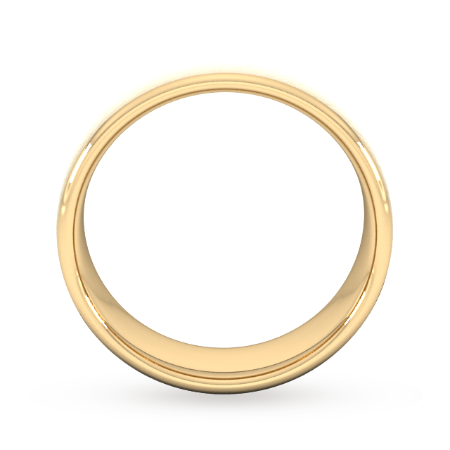 Goldsmiths 7mm Traditional Court Heavy Diagonal Matt Finish Wedding Ring In 18 Carat Yellow Gold - Ring Size Y