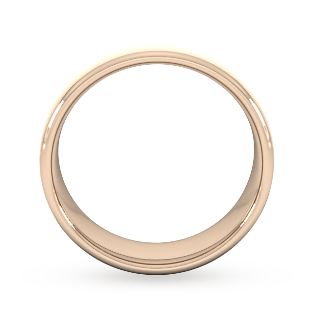 Goldsmiths 7mm Traditional Court Heavy Diagonal Matt Finish Wedding Ring In 18 Carat Rose Gold - Ring Size J Goldsmiths 7mm Traditional Court Heavy Diagonal Matt Finish Wedding Ring In 18 Carat Rose Gold - Ring Size J