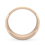 Goldsmiths 8mm D Shape Heavy Diagonal Matt Finish Wedding Ring In 9 Carat Rose Gold - Ring Size Q