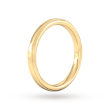 Goldsmiths 2.5mm Slight Court Standard Milgrain Edge Wedding Ring In 9 Carat Yellow Gold - Ring Size K