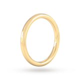 Goldsmiths 2mm Slight Court Extra Heavy Milgrain Edge Wedding Ring In 9 Carat Yellow Gold - Ring Size J