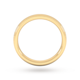 Goldsmiths 3mm Slight Court Extra Heavy Milgrain Edge Wedding Ring In 9 Carat Yellow Gold