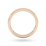 Goldsmiths 2.5mm Slight Court Heavy Milgrain Edge Wedding Ring In 9 Carat Rose Gold - Ring Size K
