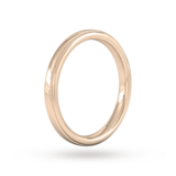 Goldsmiths 2.5mm Slight Court Extra Heavy Milgrain Edge Wedding Ring In 9 Carat Rose Gold