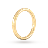 Goldsmiths 2.5mm Slight Court Heavy Milgrain Edge Wedding Ring In 18 Carat Yellow Gold - Ring Size K