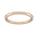 Goldsmiths 2mm Slight Court Standard Milgrain Edge Wedding Ring In 18 Carat Rose Gold - Ring Size N