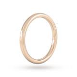 Goldsmiths 2mm Slight Court Standard Milgrain Edge Wedding Ring In 18 Carat Rose Gold - Ring Size K