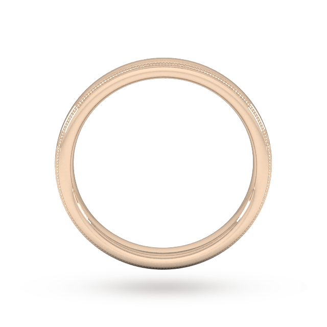 Goldsmiths 3mm Slight Court Standard Milgrain Edge Wedding Ring In 18 Carat Rose Gold Goldsmiths 3mm Slight Court Standard Milgrain Edge Wedding Ring In 18 Carat Rose Gold