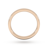 Goldsmiths 3mm Slight Court Standard Milgrain Edge Wedding Ring In 18 Carat Rose Gold - Ring Size K