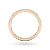 Goldsmiths 2.5mm Slight Court Heavy Milgrain Edge Wedding Ring In 18 Carat Rose Gold - Ring Size K