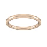 Goldsmiths 2mm Slight Court Extra Heavy Milgrain Edge Wedding Ring In 18 Carat Rose Gold - Ring Size K