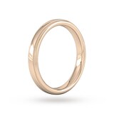 Goldsmiths 2mm Flat Court Heavy Milgrain Edge Wedding Ring In 18 Carat Rose Gold - Ring Size X